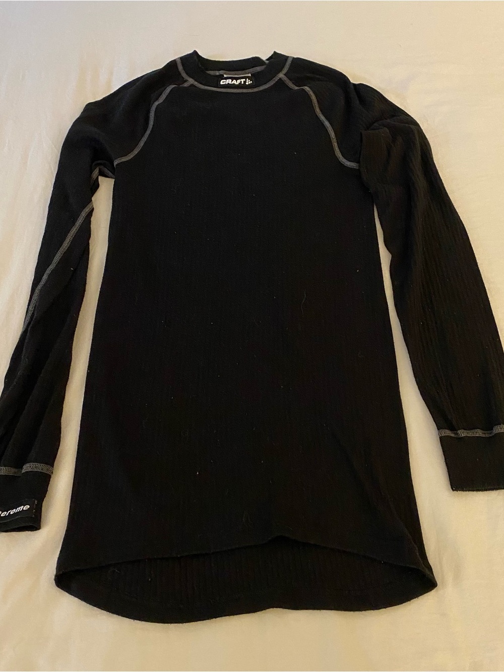 Craft Base Layer Mens L Crew Long Sleeve Cycling Black Microclimate Sport Derome